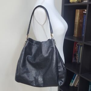 COACH Madison Leather Phoebe Pebnled Leather Shoulder Bag #24621
